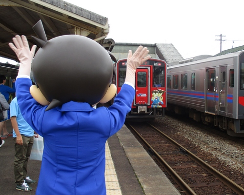 新コナンイラスト列車いよいよ運行開始！