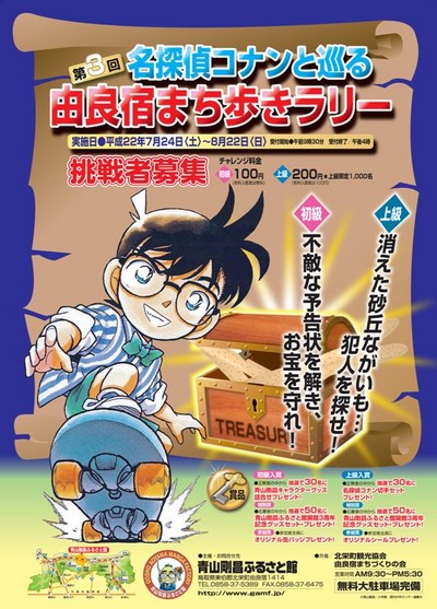 平成27年 第8回 名探偵コナン と巡る由良宿まち歩きラリー 缶バッジ 参加賞直径約38cm