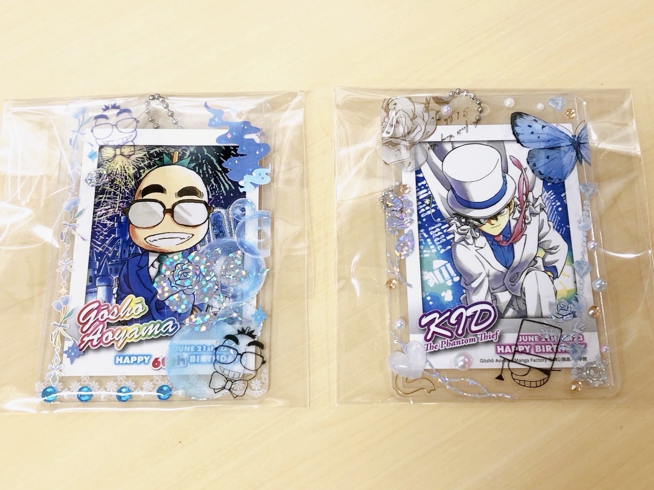 トレカケースのシールデコ体験～青山先生＆キッド編～