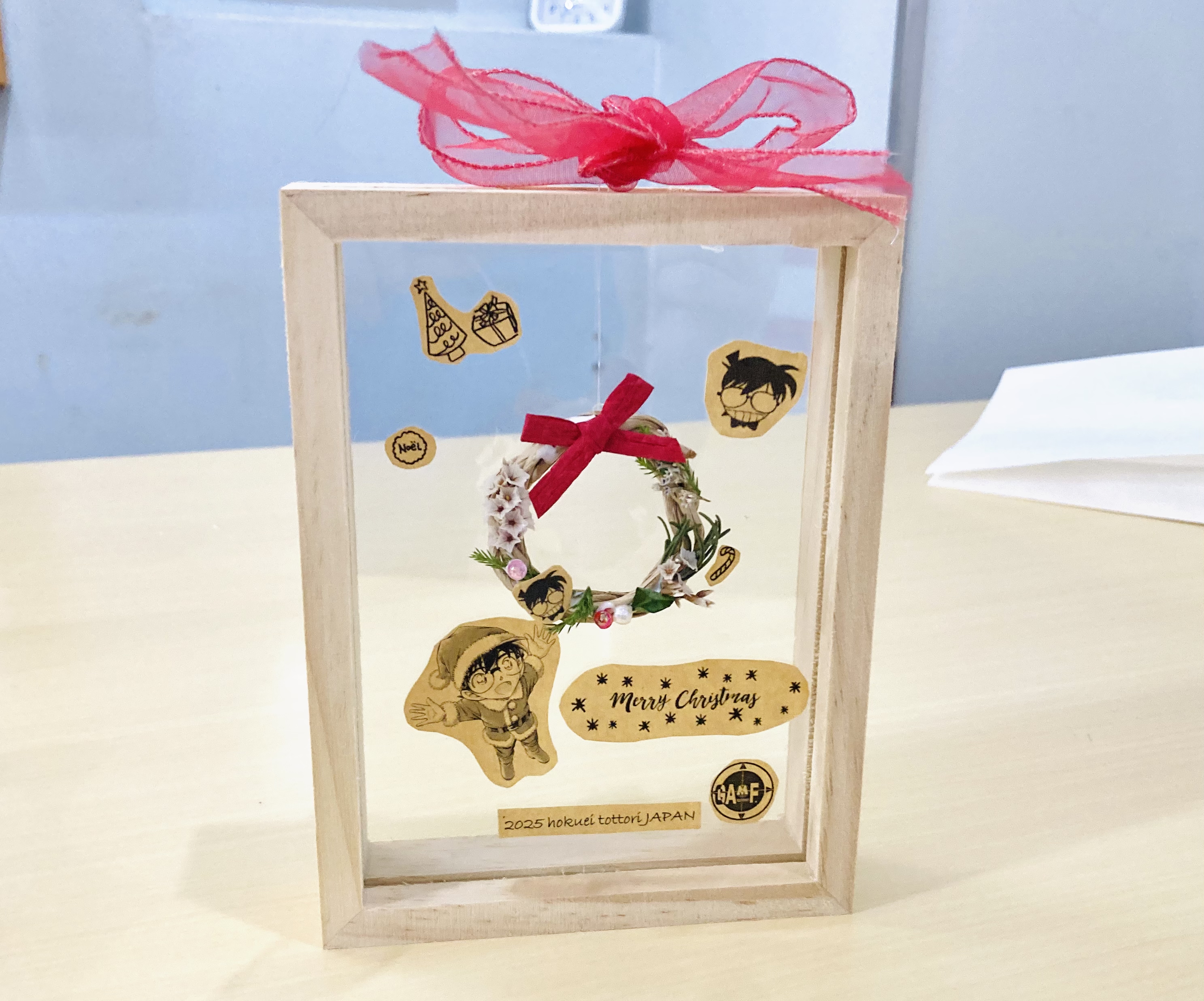 クリスマスミニミニリースのフレーム作り体験☆彡