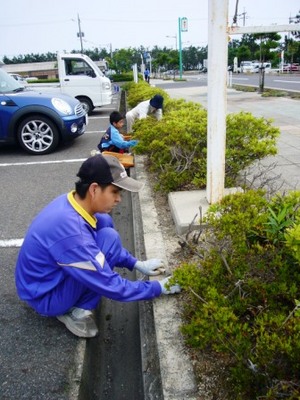 コナン通り清掃