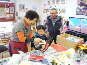 和紙あかり体験♪